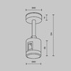 Миниатюра фото стойка с прямым коннектором питания maytoni flarity tra156c-ipc1-pt | 220svet.ru