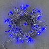 Миниатюра фото гирлянда бахрома с колпачком 3,2 x 0,9 м синяя с мерцанием белого диода 220в, 168 led,  провод прозрачный пвх, ip65 ltc pil168blwcap-10-2b | 220svet.ru