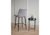 Миниатюра фото барный стул woodville челси светло-серый / черный 632541 | 220svet.ru