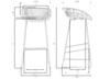 Миниатюра фото набор 3 шт стул барный dobrin frank lmzl-pp775a-n3_m_b-03-13387 | 220svet.ru
