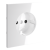 Миниатюра фото накладка для розетки с заземлением и защитными шторками voltum s70 vls000701 (белый глянцевый) | 220svet.ru