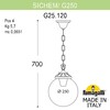 Миниатюра фото подвесной уличный светильник fumagalli sichem/g250. g25.120.000.aze27 | 220svet.ru