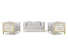 Миниатюра фото кресло garda decor 102an-kres-8681-ser | 220svet.ru