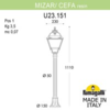 Миниатюра фото садовый светильник-столбик fumagalli mizar.r/cefa u23.151.000.vxe27 | 220svet.ru