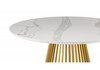 Миниатюра фото керамический стол woodville нэнси 110 patagonoa bianco repose / золото 625598 | 220svet.ru
