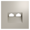 Миниатюра фото накладка для розетки компьютерной двойной rj45+rj45 кат.6 voltum s70 vls001403 (кашемир) | 220svet.ru