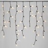 Миниатюра фото гирлянда бахрома 3,2x 0,9м тепло-белая 220в 168 led провод черный каучук 2,3мм, ip65 ltc eco168-1-2ww | 220svet.ru