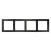 Миниатюра фото рамка пластиковая на 4 поста voltum s70 vls100406 (титан) | 220svet.ru