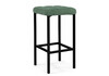 Миниатюра фото барный стул woodville лофт микровелюр катания изумруд / черный матовый 614950 | 220svet.ru