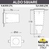 Миниатюра фото грунтовый светильник светильник fumagalli aldo square 1l4.000.000.lxz1l | 220svet.ru