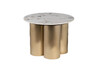 Миниатюра фото стол журнальный круглый керамогранит белый garda decor 76ar-63043 | 220svet.ru