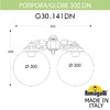 Миниатюра фото светильник уличный настенный fumagalli porpora/g300 g30.141.000.vxe27dn | 220svet.ru