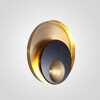 Миниатюра фото бра джаггер black wall lamp round gold | 220svet.ru