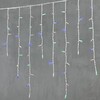 Миниатюра фото гирлянда бахрома 3,2 x 0,9 м разноцветная 220в, 168 led, провод белый каучук, ip65 ltc ll168-8-2m | 220svet.ru